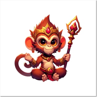 Cute Monkey King Posters and Art